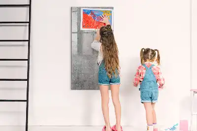 Pizarra magnética decorativa con rotulador en color hormigón claro
