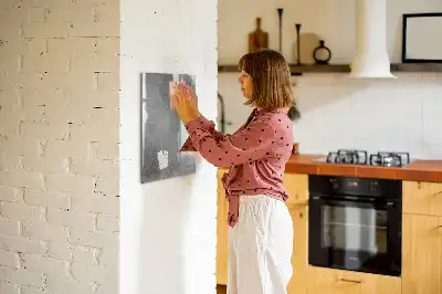 Pizarra magnética decorativa con rotulador en color hormigón claro