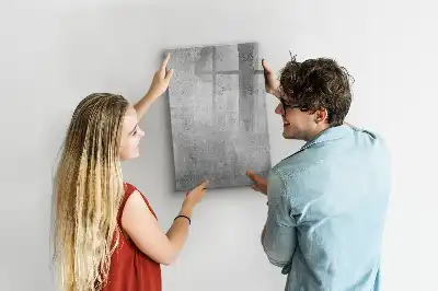 Pizarra magnética decorativa con rotulador en color hormigón claro