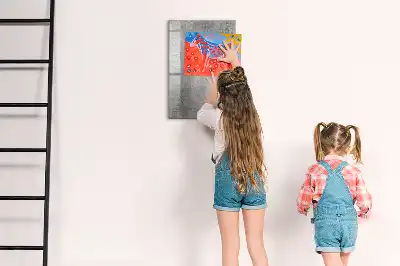 Pizarra magnética decorativa con rotulador en color hormigón claro