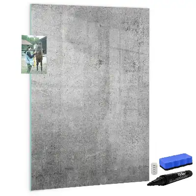 Pizarra magnética decorativa con rotulador en color hormigón claro