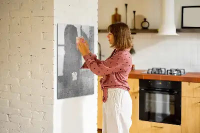 Pizarra magnética decorativa con rotulador en color hormigón claro