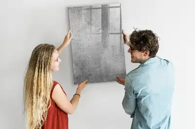 Pizarra magnética decorativa con rotulador en color hormigón claro