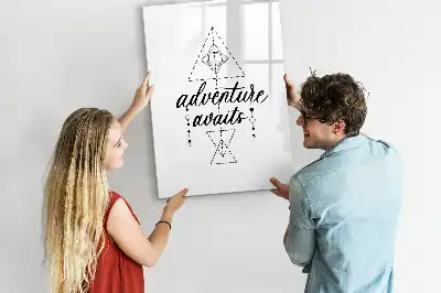 Pizarra magnética decorativa con rotulador diseño Aventura