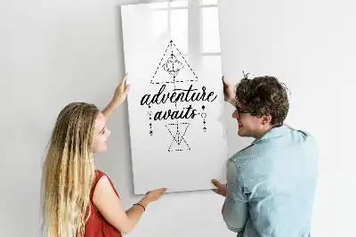 Pizarra magnética decorativa con rotulador diseño Aventura