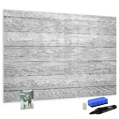 Pizarra de cristal magnética borrable acabado en paneles de madera