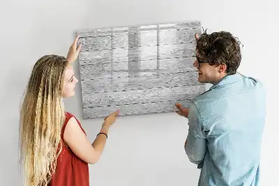 Pizarra de cristal magnética borrable acabado en paneles de madera