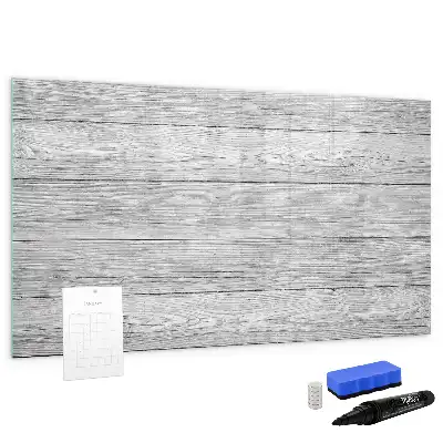 Pizarra de cristal magnética borrable acabado en paneles de madera
