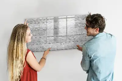 Pizarra de cristal magnética borrable acabado en paneles de madera