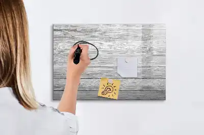 Pizarra de cristal magnética borrable acabado en paneles de madera