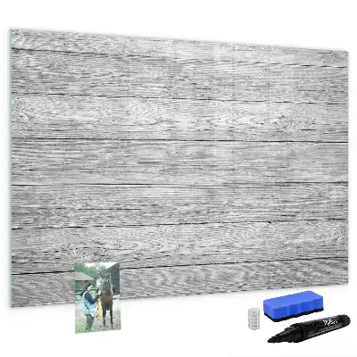 Pizarra de cristal magnética borrable acabado en paneles de madera