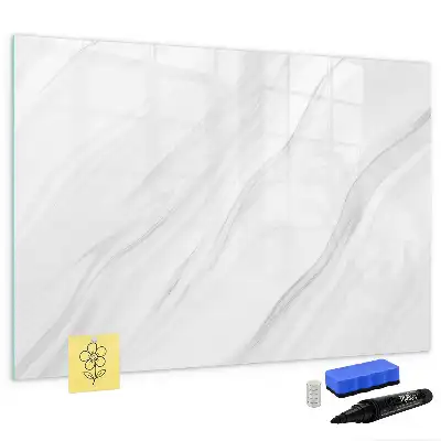 Pizarra magnética de pared con diseño de mármol decorativo y rotulador
