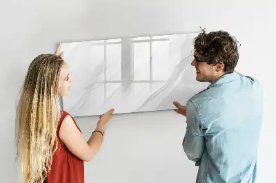 Pizarra magnética de pared con diseño de mármol decorativo y rotulador