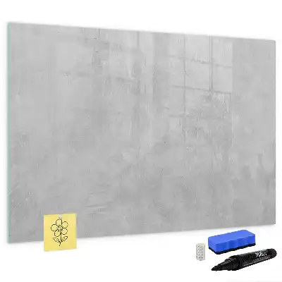 Pizarra de cristal borrable con imanes de diseño pared de piedra