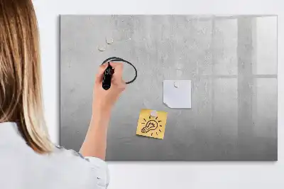 Pizarra de cristal borrable con imanes de diseño pared de piedra