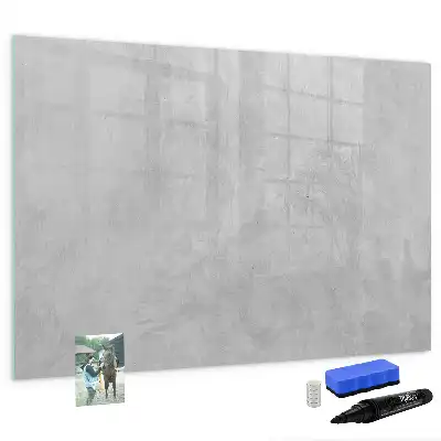 Pizarra de cristal borrable con imanes de diseño pared de piedra
