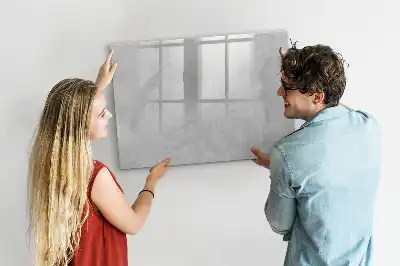 Pizarra de cristal borrable con imanes de diseño pared de piedra