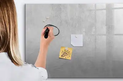 Pizarra de cristal borrable con imanes de diseño pared de piedra