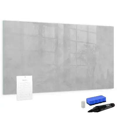 Pizarra de cristal borrable con imanes de diseño pared de piedra
