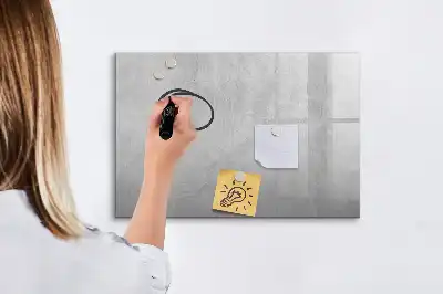 Pizarra de cristal borrable con imanes de diseño pared de piedra