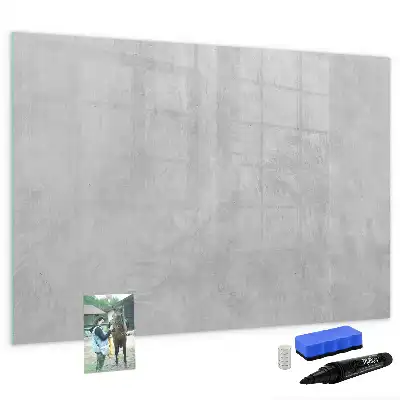 Pizarra de cristal borrable con imanes de diseño pared de piedra