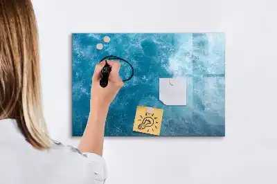 Pizarra de cristal magnética borrable de agua de mar