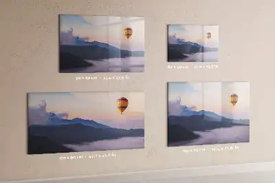 Pizarra magnética de pared con rotulador decorada con un hermoso paisaje