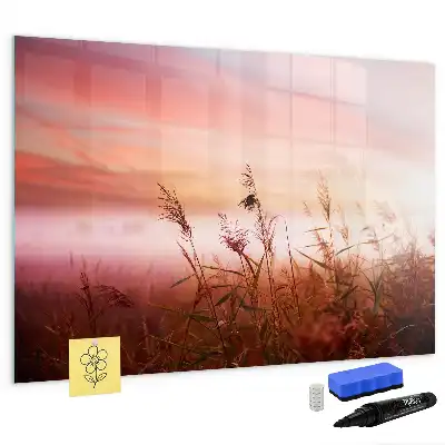 Pizarra magnética de pared diseño mañana nublada con rotulador incluido
