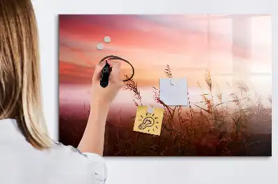 Pizarra magnética de pared diseño mañana nublada con rotulador incluido