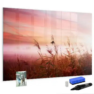 Pizarra magnética de pared diseño mañana nublada con rotulador incluido