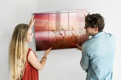 Pizarra magnética de pared diseño mañana nublada con rotulador incluido