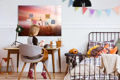 Pizarra magnética de pared diseño mañana nublada con rotulador incluido