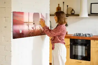 Pizarra magnética de pared diseño mañana nublada con rotulador incluido