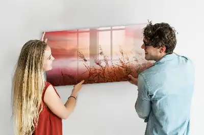 Pizarra magnética de pared diseño mañana nublada con rotulador incluido