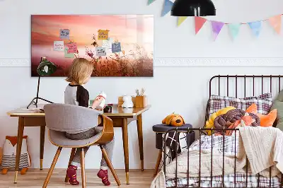 Pizarra magnética de pared diseño mañana nublada con rotulador incluido