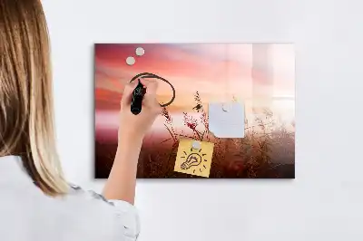 Pizarra magnética de pared diseño mañana nublada con rotulador incluido