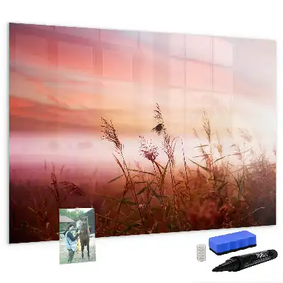 Pizarra magnética de pared diseño mañana nublada con rotulador incluido