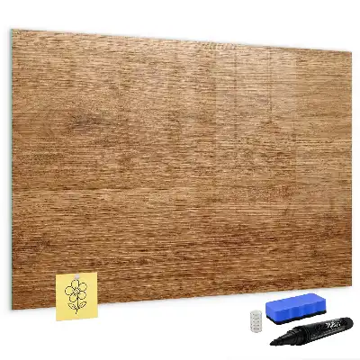 Pizarra magnética de pared con rotulador en madera clara