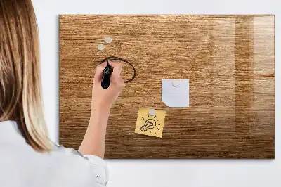 Pizarra magnética de pared con rotulador en madera clara