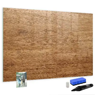 Pizarra magnética de pared con rotulador en madera clara