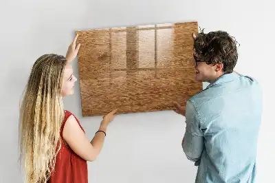 Pizarra magnética de pared con rotulador en madera clara