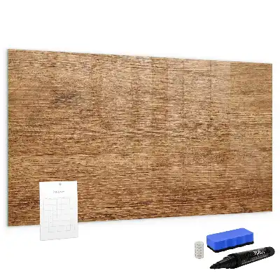 Pizarra magnética de pared con rotulador en madera clara