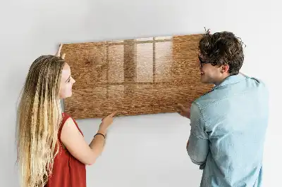 Pizarra magnética de pared con rotulador en madera clara