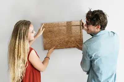 Pizarra magnética de pared con rotulador en madera clara
