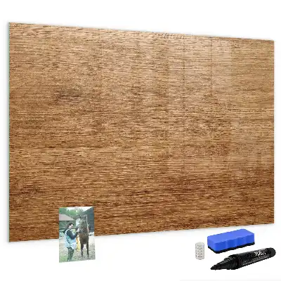Pizarra magnética de pared con rotulador en madera clara
