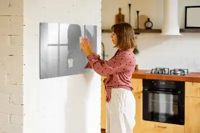 Pizarra magnética de pared con rotulador incluido