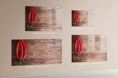 Pizarra borrable de cristal con imanes chiles