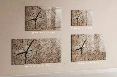 Pizarra magnética de pared con rotulador y diseño de tronco de madera