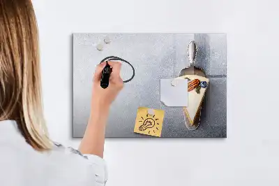 Pizarra de cristal magnética borrable diseño porción de pastel