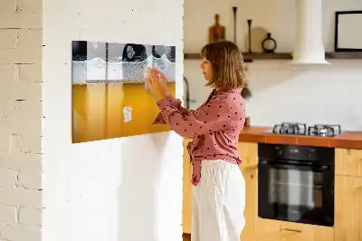 Pizarra magnética de pared con rotulador incluido